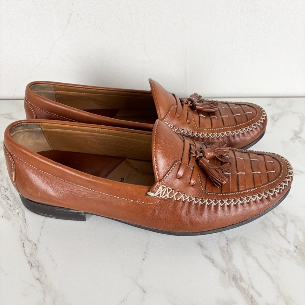 Johnston & Murphy Men's Creswell Woven Tassel Loafers Sz 10.5 - Picture 2 of 10